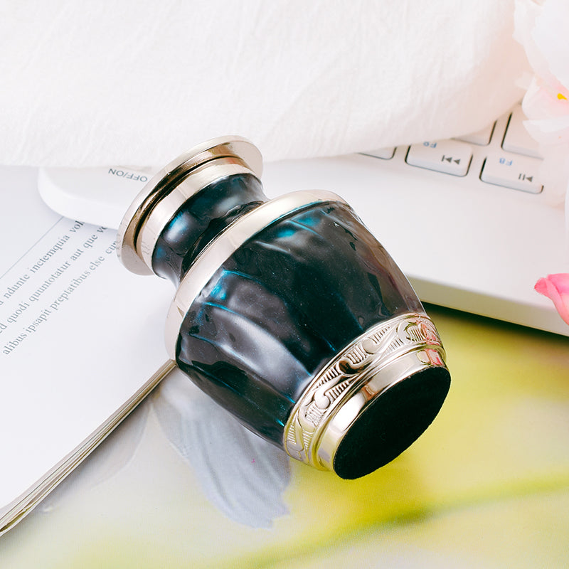 Brass Keepsake Urn for Funeral Memorial Ashes Cremains with Optional Personalized Engraving