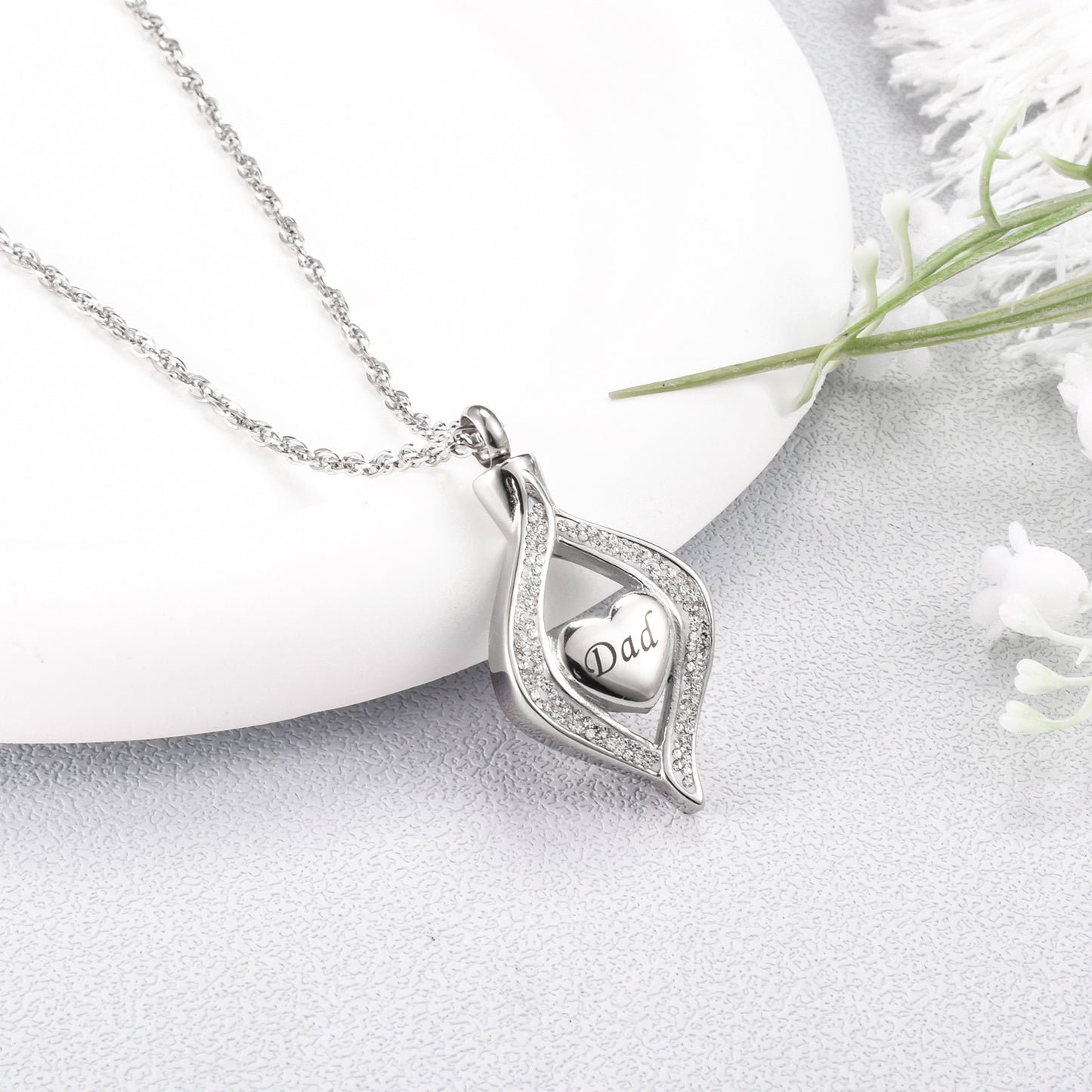 Urn Cremation Necklace for Mom/ Dad