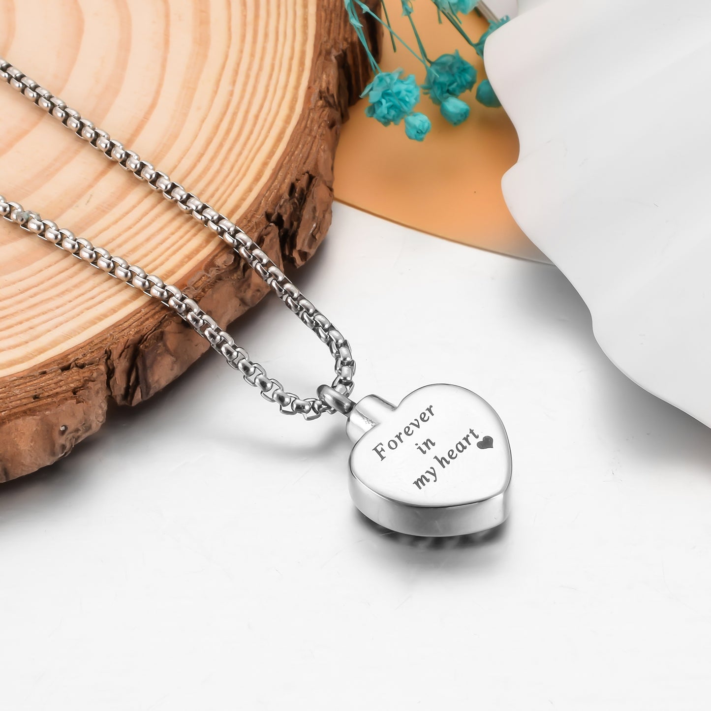 Heart and Cross Cremation Pendant Jewelry