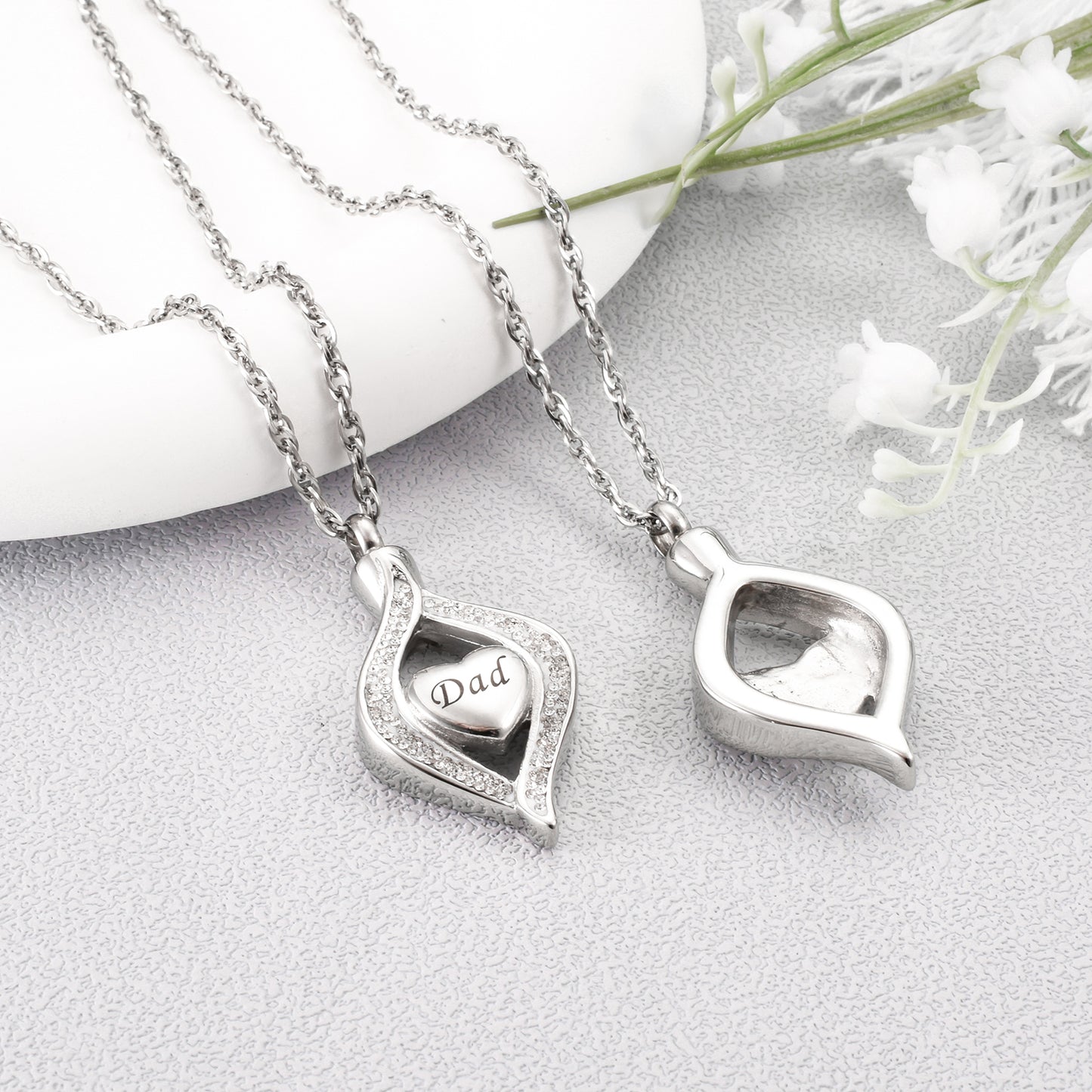 Urn Cremation Necklace for Mom/ Dad
