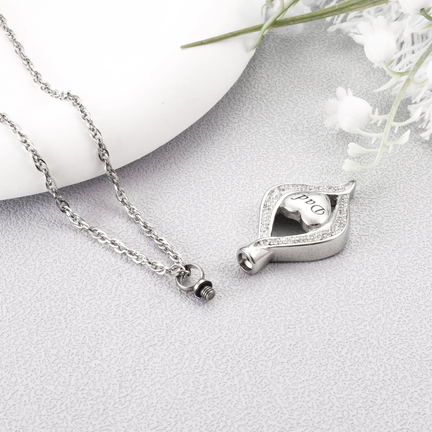 Urn Cremation Necklace for Mom/ Dad