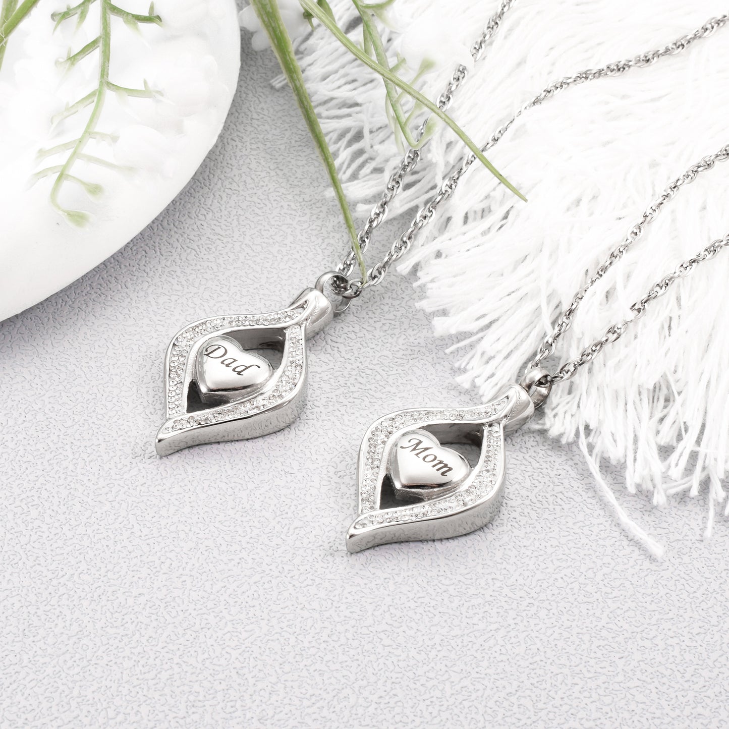 Urn Cremation Necklace for Mom/ Dad