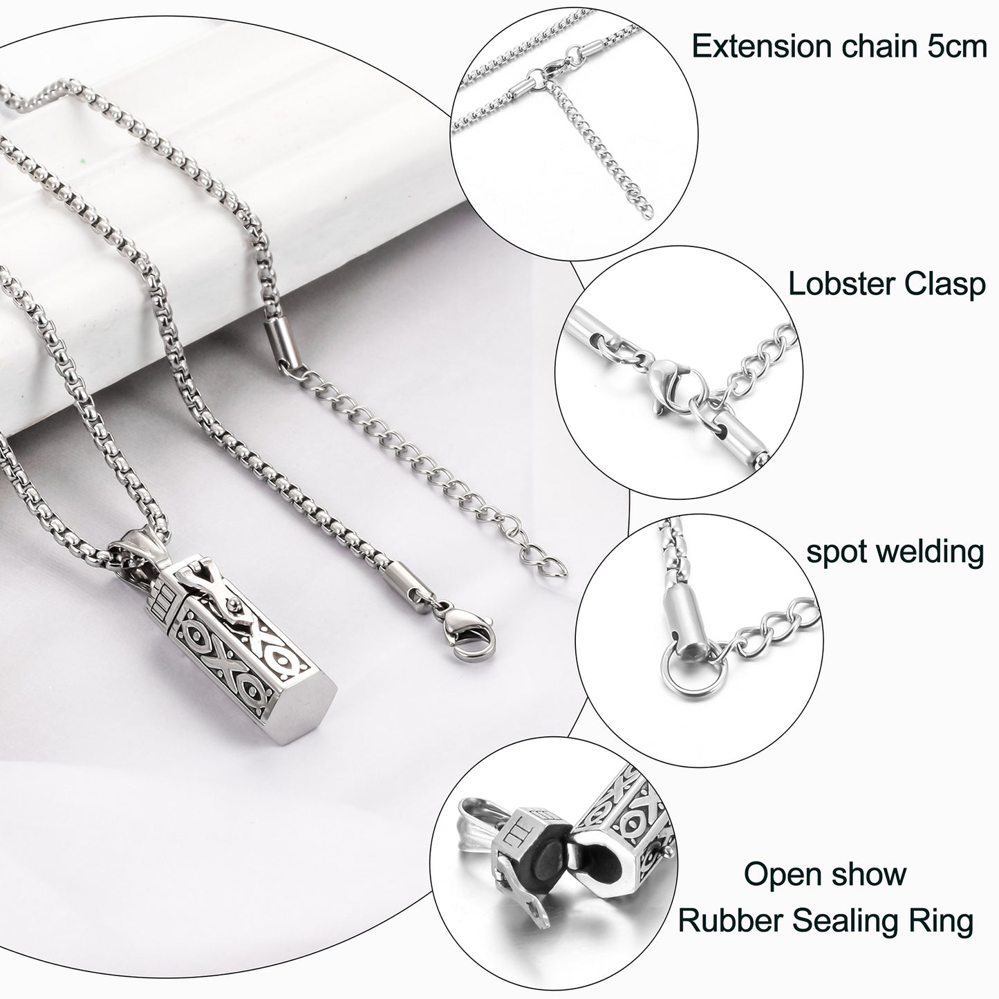Retro Cremation Urn Pendant