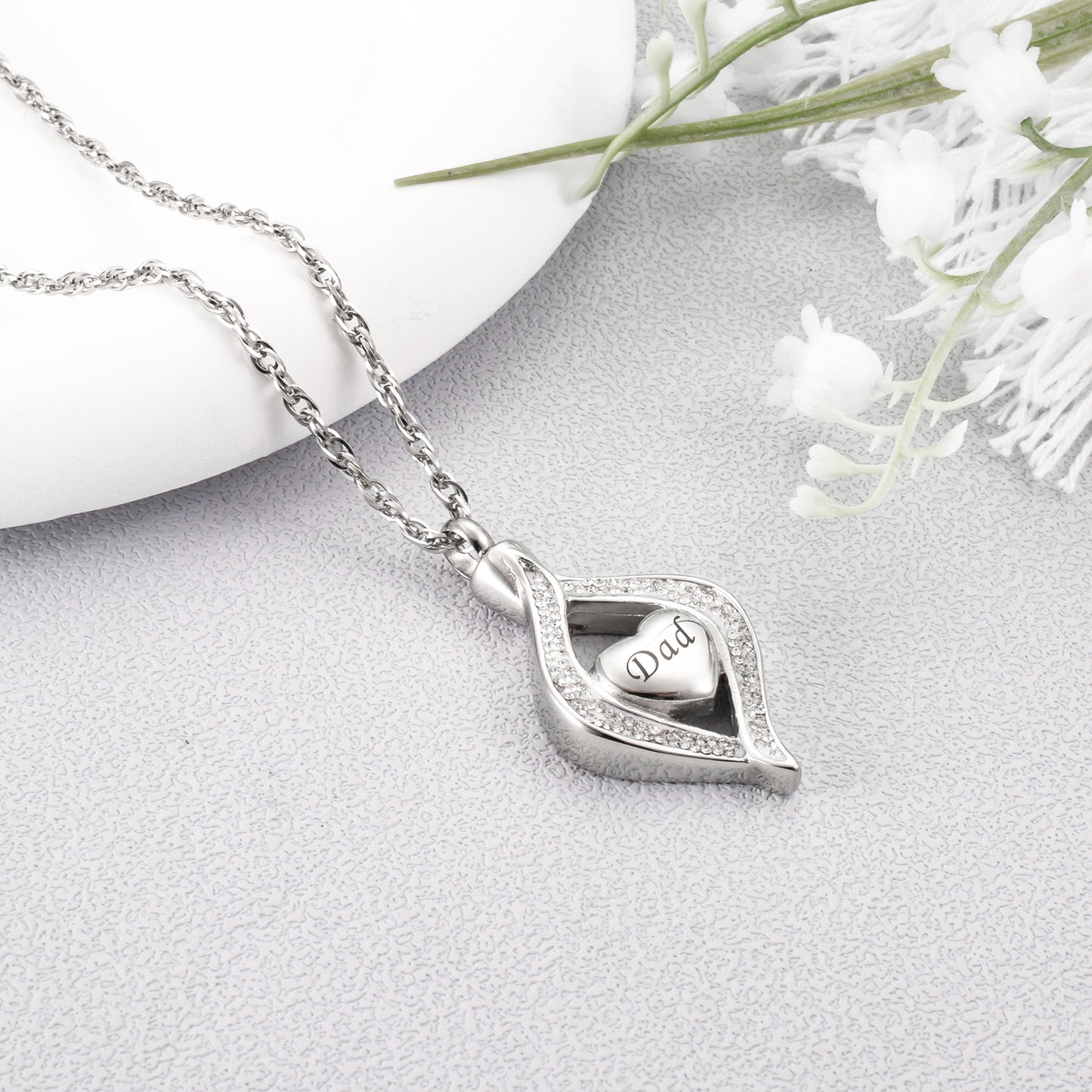Urn Cremation Necklace for Mom/ Dad