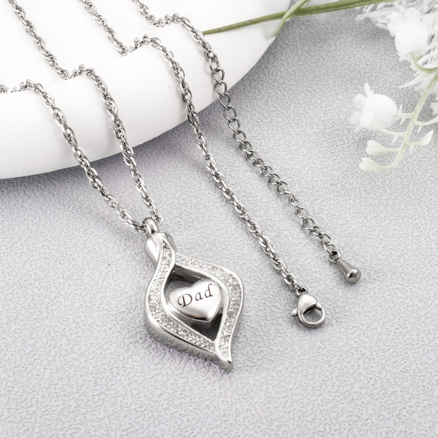 Urn Cremation Necklace for Mom/ Dad