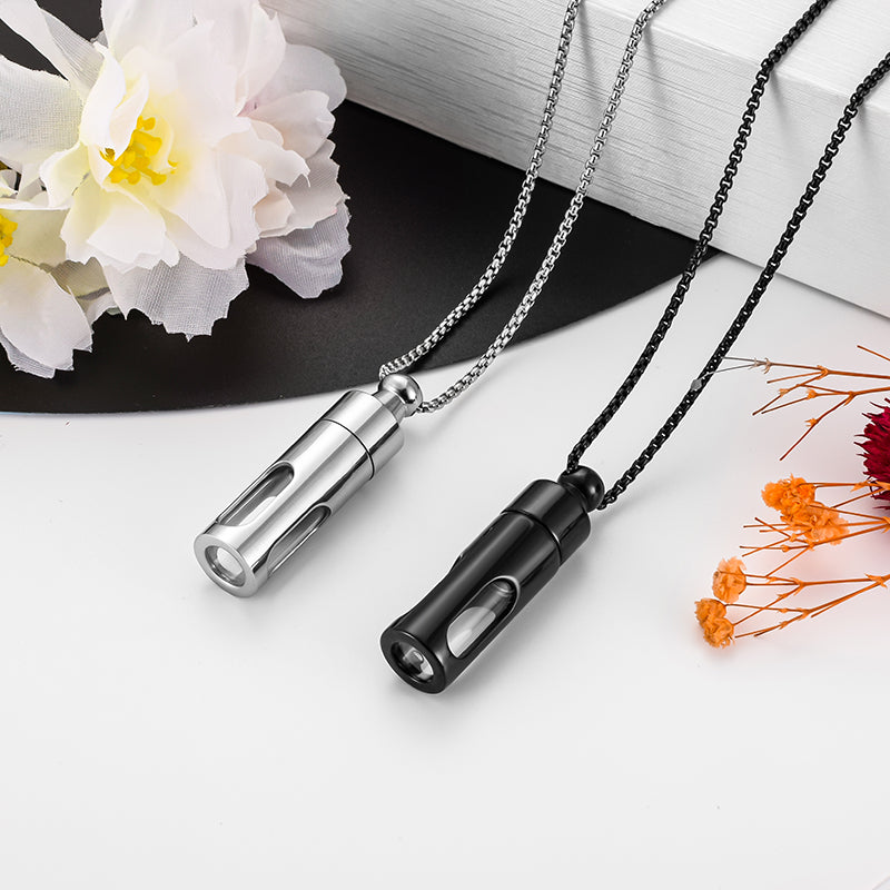 Glass Cremation Necklace for Ashes