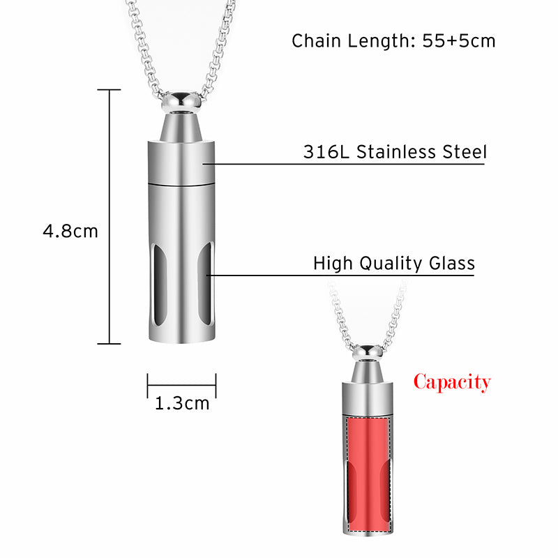 Glass Cremation Necklace for Ashes