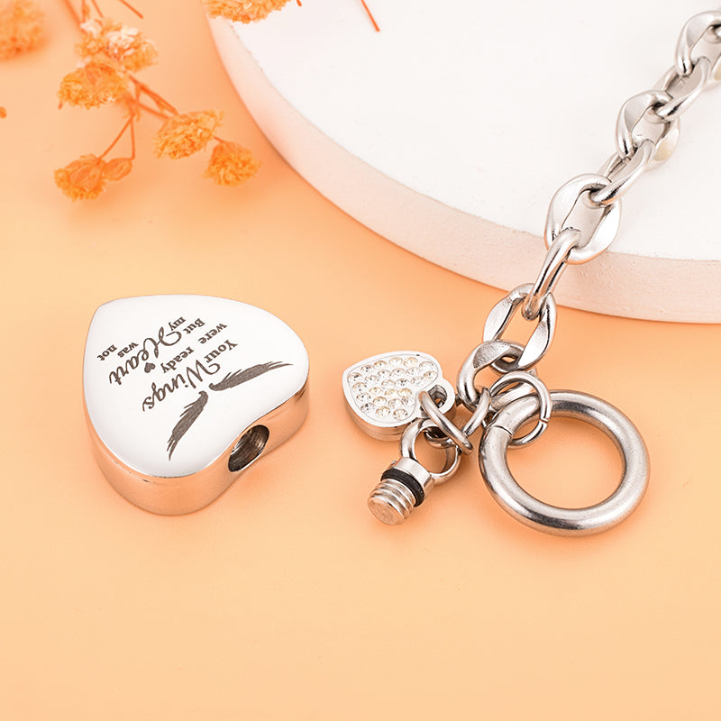 Xiuyuan Jewelry Cremation Bracelet of Heart for Ashes
