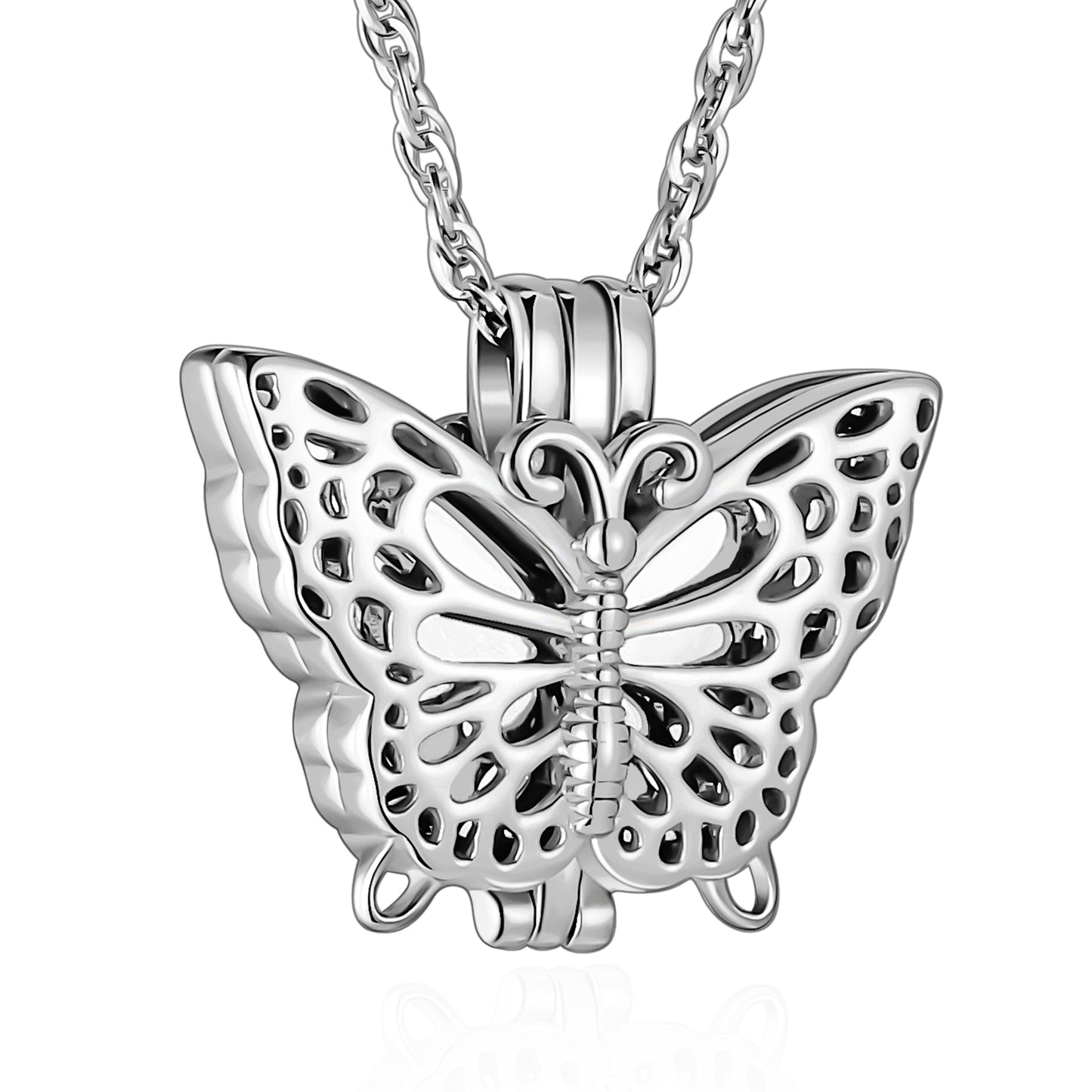 Hollow Butterfly Self-filling Cremation Pendant