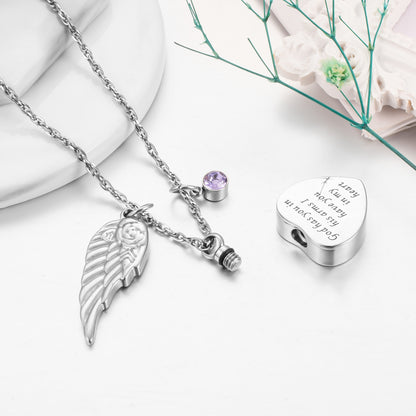 Memorial Urn Necklace: Engraving ‘God Has You in His Arms’ Inscription