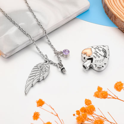 Your Wings Were Ready But My Heart Was Not’ Memorial Pendant for Loved Ones