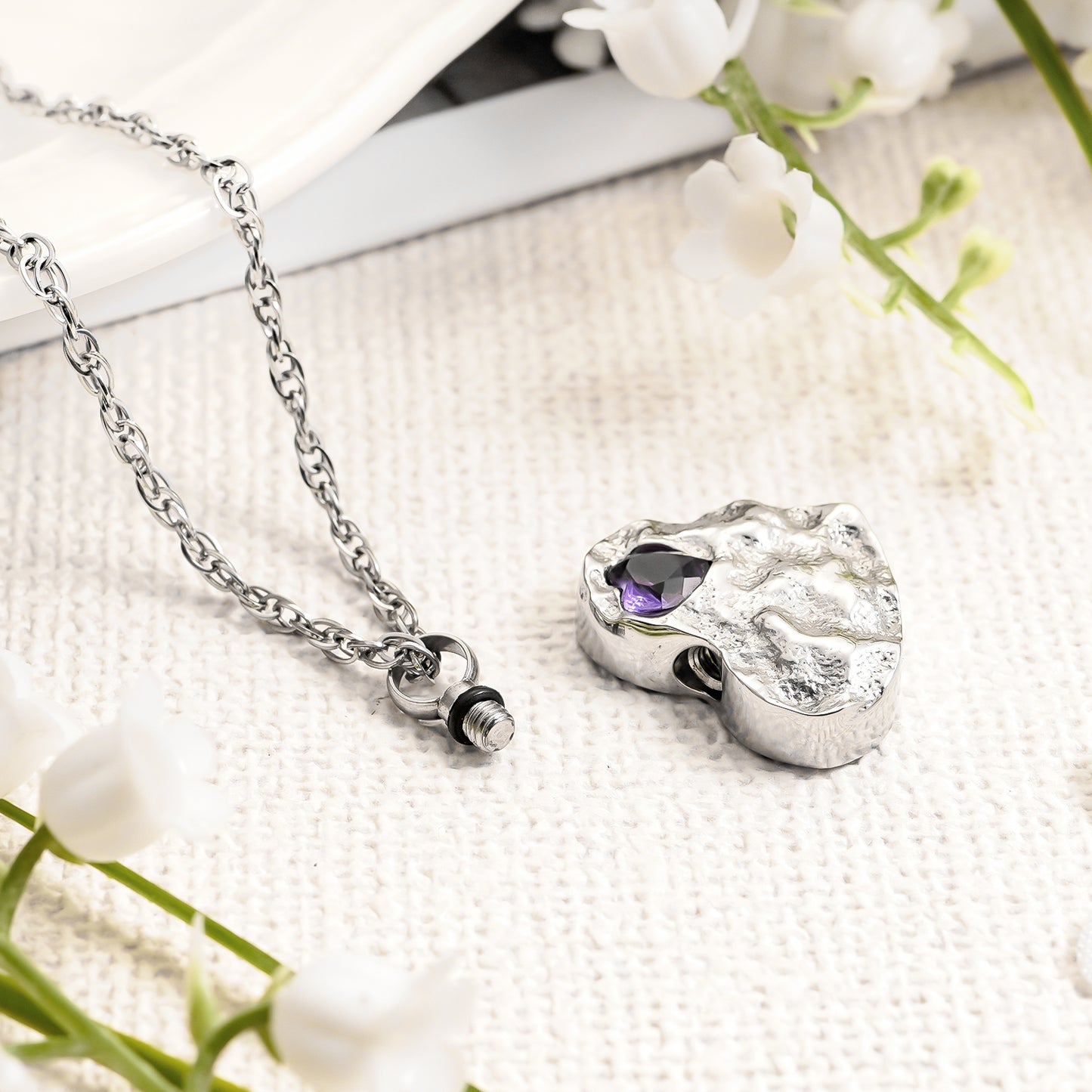 Urn Necklace for Human Ashes - Ashes Necklace Personalized
