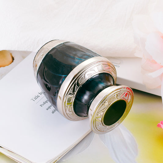 Brass Keepsake Urn for Funeral Memorial Ashes Cremains with Optional Personalized Engraving