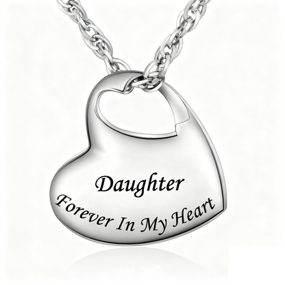 Personalized Memorial Necklaces: Heart Urns with Custom Names