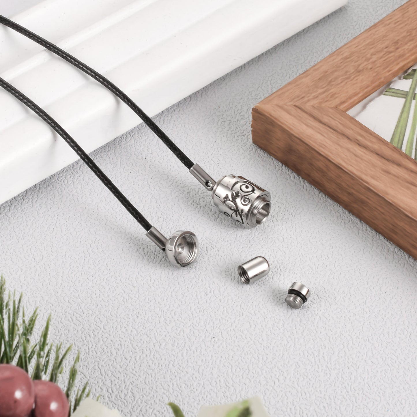 Urn Necklace with Leather Rope Self-filling Jewellery