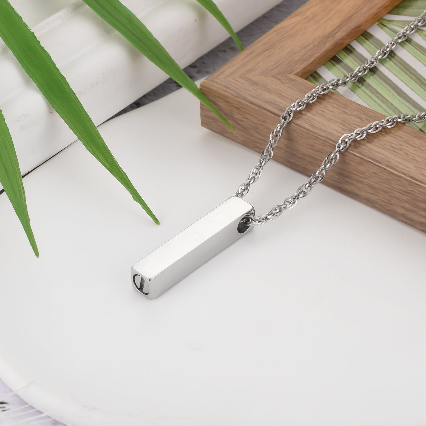 Simple Bar Cremation Necklace