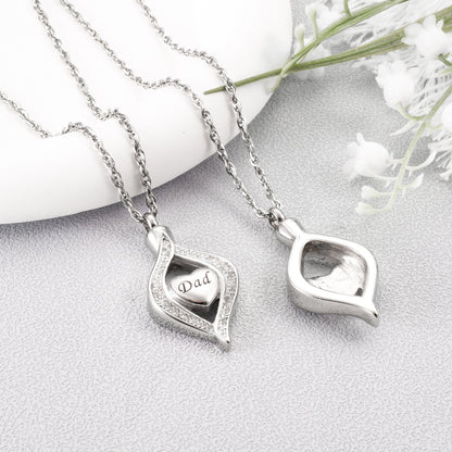 Urn Cremation Necklace for Mom/ Dad