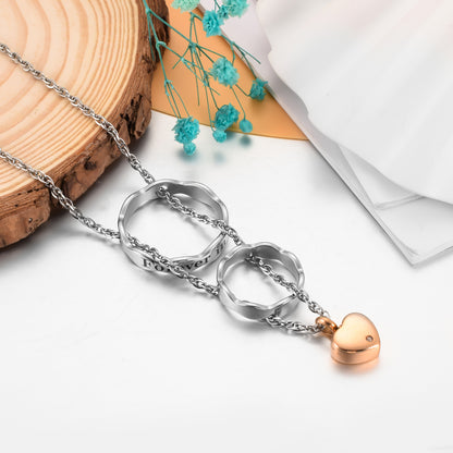 Heart Cremation Ashes Pendant Necklace