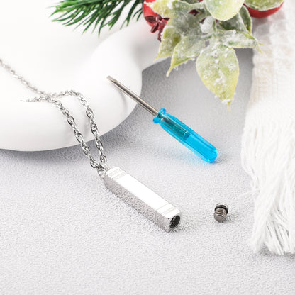 Rectangular and Bar Cremation Necklace