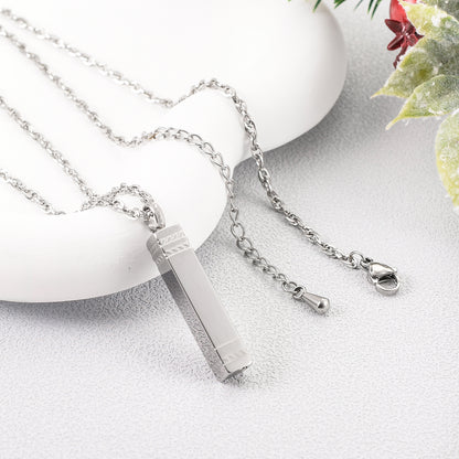 Rectangular and Bar Cremation Necklace