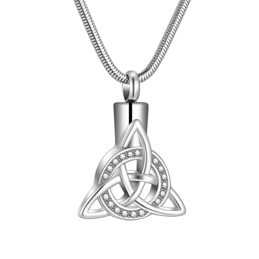 Celtic Cremation Necklace with Diamond