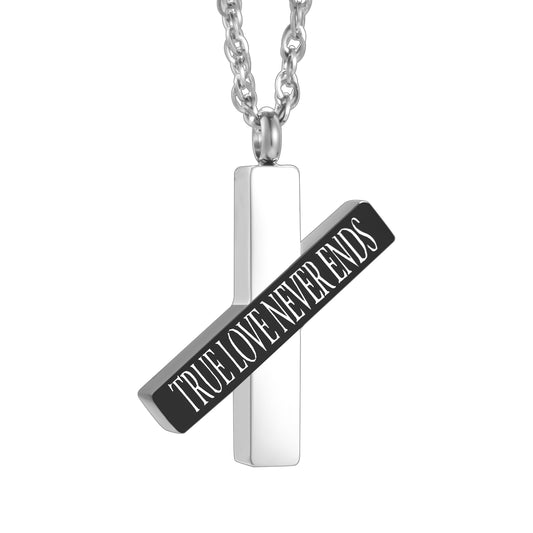 Unique X Cremation Pendant Necklace
