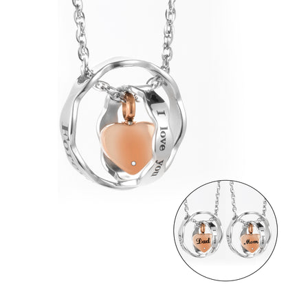 Heart Cremation Ashes Pendant Necklace