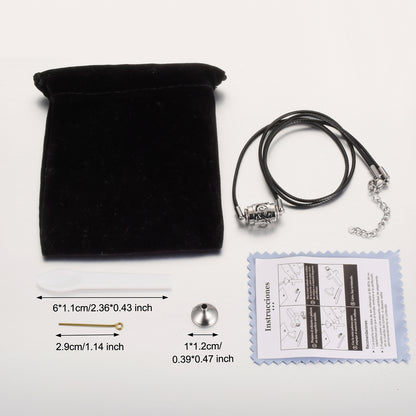 Urn Necklace with Leather Rope Self-filling Jewellery