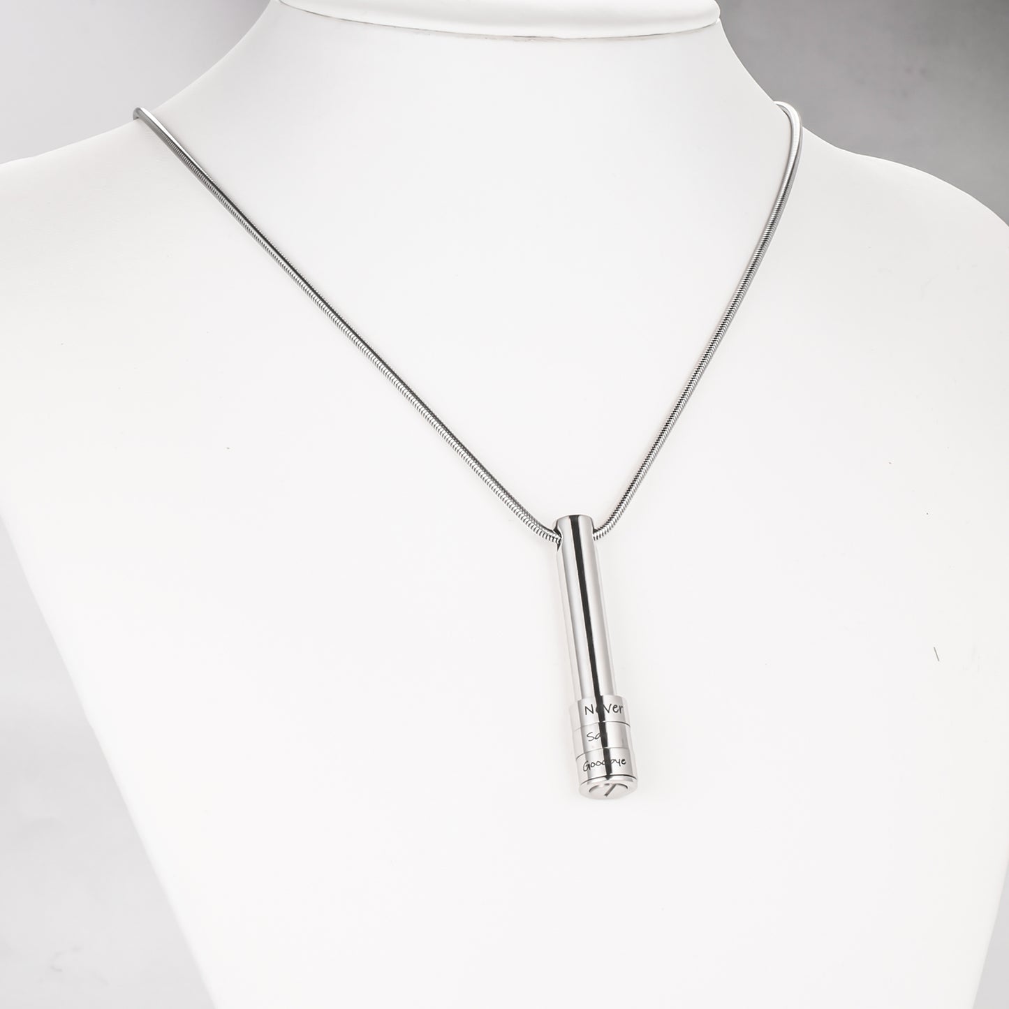 Bar Steel Urn Necklace Memorial Keepsake