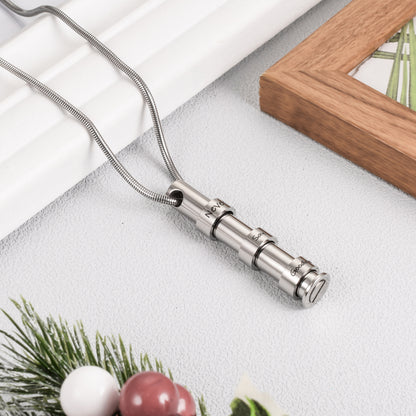 Bar Steel Urn Necklace Memorial Keepsake