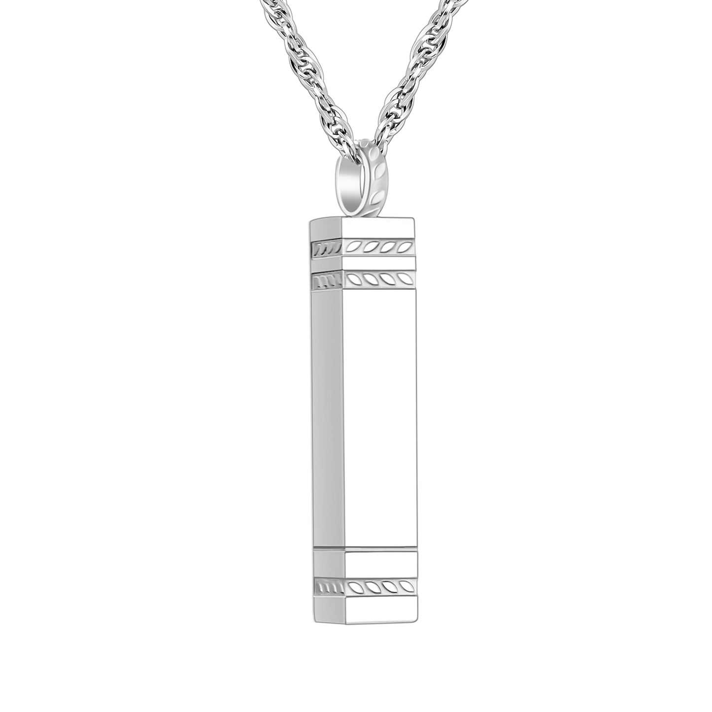 Rectangular and Bar Cremation Necklace