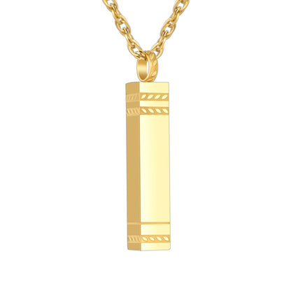 Rectangular and Bar Cremation Necklace