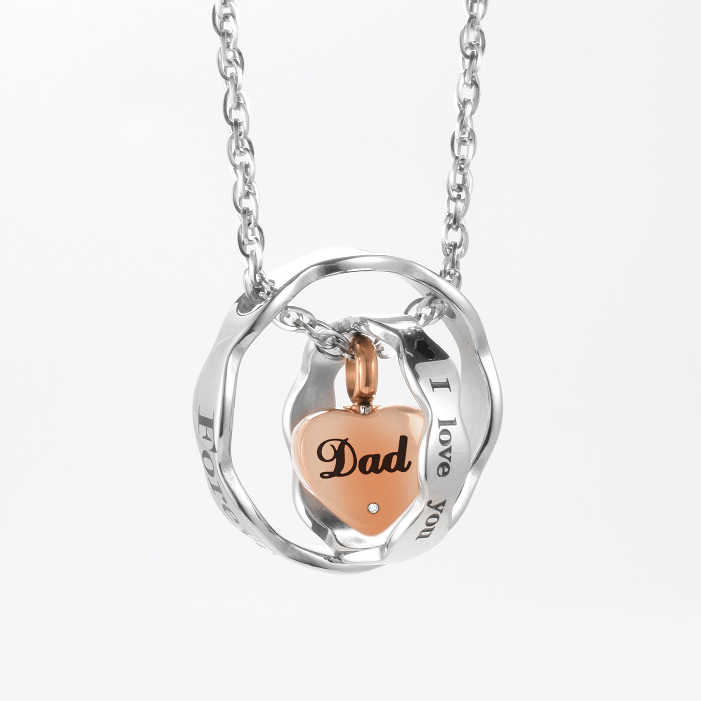 Heart Cremation Ashes Pendant Necklace