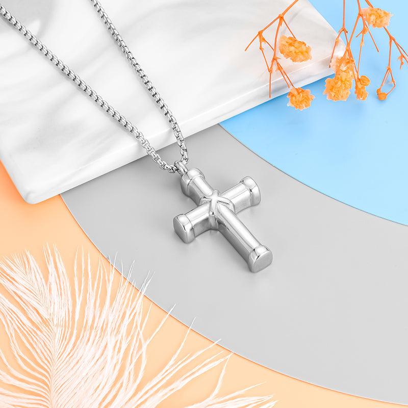 Affordable Cross Cremation Pendant Necklace