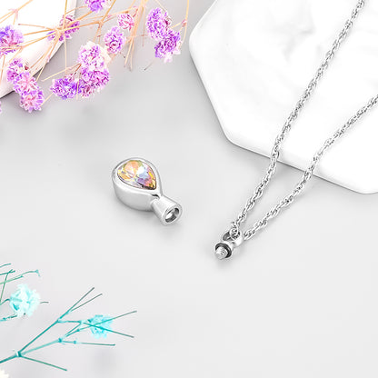 Art Teardrop Cremation Pendant - Engraving