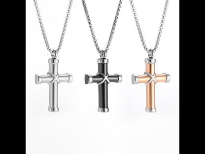 Affordable Cross Cremation Pendant Necklace