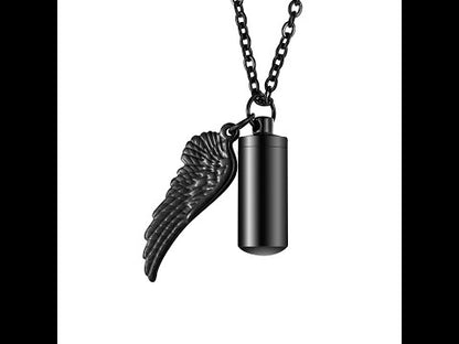 Necklace Gas Tank with Angle Wings